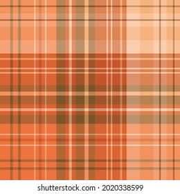 Seamless pattern in orange colors for plaid, fabric, textile, clothes, tablecloth and other things. Vector image. 