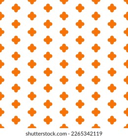 Seamless pattern with orange cross symbol