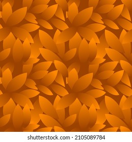 Hojas secas de color naranja sin foco que repiten papel pintado para el diseño.