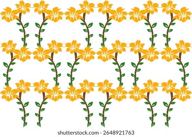 seamless pattern with orange flowers, Design for decorative, wall, wallpaper, wrapping paper, fabric, silk, scarf, pillow, book, wall, backdrop and etc.