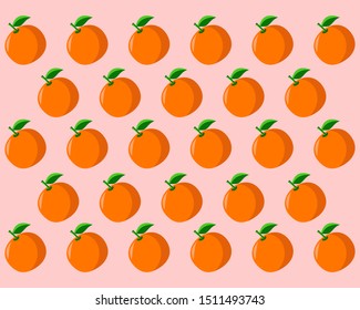 Seamless Pattern of Orange Fruit