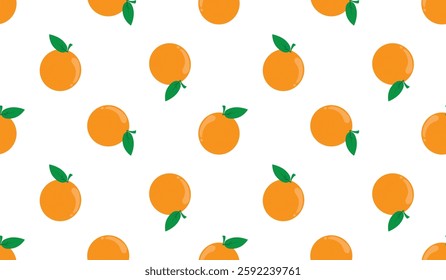 Seamless pattern with orange fruit