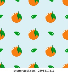 Seamless pattern with orange fruit