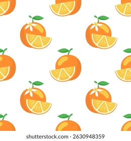 Patrón sin fisuras con fruta naranja	