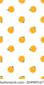 Seamless pattern with orange fruit.