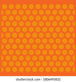 Seamless pattern orange fruit design template