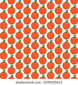 seamless pattern with orange fruits