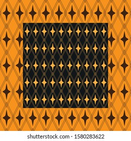 
Seamless pattern of orange geometric elements, for wrappers, packages, Wallpaper.