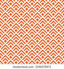 Seamless pattern with orange geometric shapes