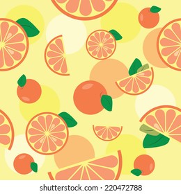 Seamless pattern with orange or grapefruit. Perfect for wallpapers, patterns, web page backgrounds, textile.