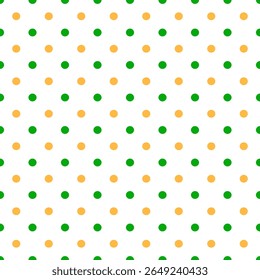 padrão sem costura com pontos de polca laranja e verde, padrão de tecido, papel de embrulho para presente, caso de telefone 