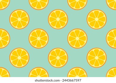 Patrón sin fisuras de rodajas de naranja y limón. Ilustración de vector