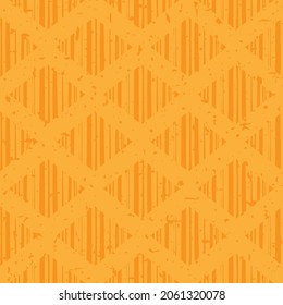 Patrón sin foco con rhombus naranja. Fondo étnico simétrico. diseño moderno. Textura de grifo sin soldadura geométrica. Ilustración vectorial rayada de verificación. 