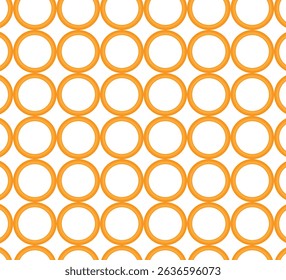 Padrão sem emenda de anéis laranja no fundo branco
