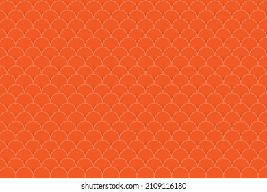 Seamless pattern of orange scales abstract vector background