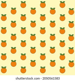 Nahtlose Muster orangefarbener Scheiben im handgezeichneten Stil. Wiederholter Hintergrund, Vektorgrafik für Sommergewebe, Dekoration, Hintergrund, Textilien, Tapeten und Modedesign.
