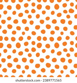 Seamless pattern with orange spots