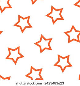 Seamless pattern with orange stars