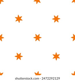 Seamless pattern with orange stars