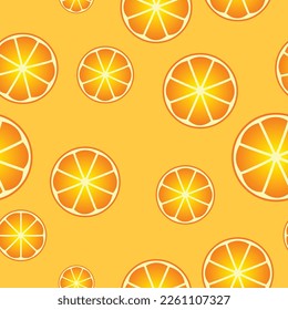 seamless pattern orange summer juice