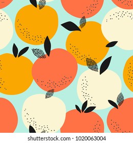 seamless pattern with oranges