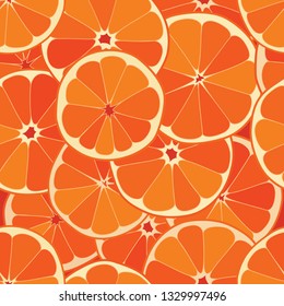 Seamless pattern with oranges