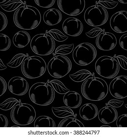 Seamless pattern with oranges