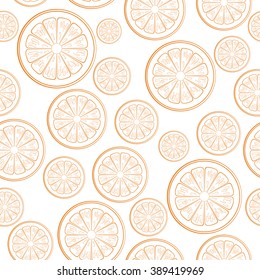 Seamless pattern with oranges