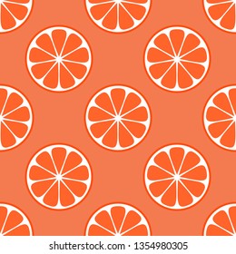 Seamless pattern with oranges. Vector illustration
