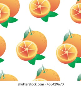 seamless pattern oranges. vector illustration.fruit