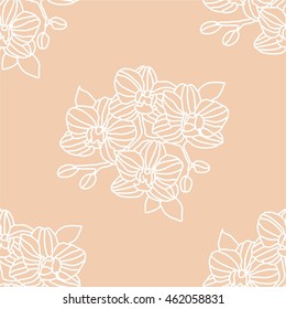 seamless pattern orchid flowers