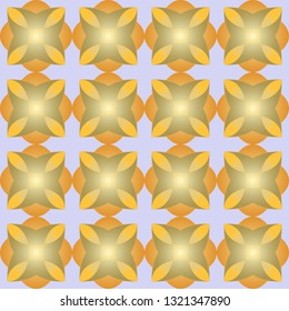 Seamless pattern with ordered arrangement of abstract geometric shapes. The illustration is made in cool colors in modern style. Vector EPS10