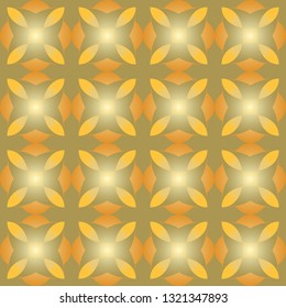 Seamless pattern with ordered arrangement of abstract geometric shapes. The illustration is made in cool colors in modern style. Vector EPS10