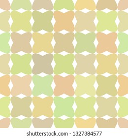 Seamless pattern with ordered arrangement of abstract geometric shapes. The image of flat crosses simulating patchwork. Colorful illustration. Vector EPS10