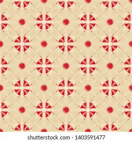 Seamless pattern with ordered arrangement of abstract geometric shapes. Colorful illustration. Vector EPS10