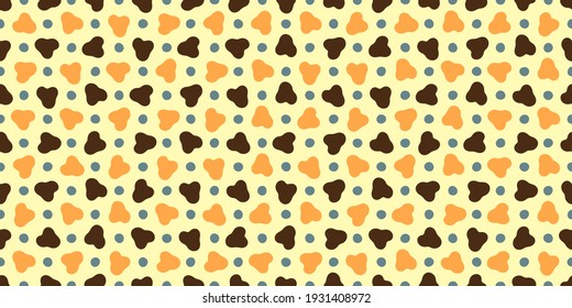 Seamless pattern with organic shapes. Beautiful texture for textile, paper print, scrapbooking or wallpaper. Vector illustration. Cute colorful trendy background.