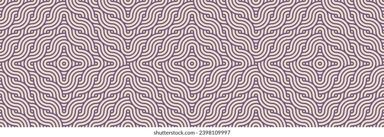 Patrón incomparable en un estilo geométrico oriental tradicional. Tercer adorno festivo japonés para decoraciones de tela, papel o diseño. Resumen de un motivo creativo vector asiático. Patrón repetible de vintage.	