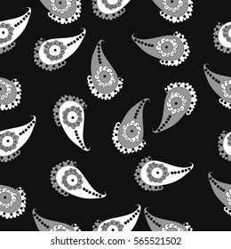 Seamless pattern oriental. Hand drawn.