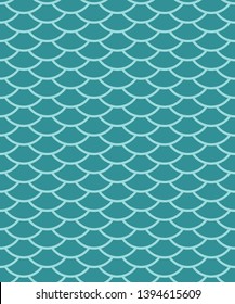Seamless pattern in oriental motifs in shades of green, abstract background