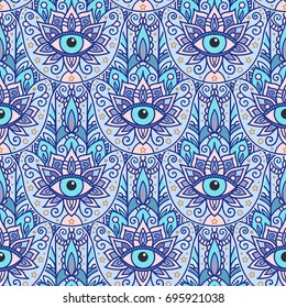 Seamless pattern with oriental motifs. Vector illustration