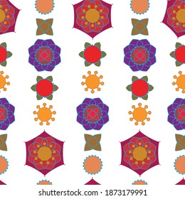 Seamless pattern, pattern with oriental motives.