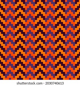 Seamless pattern. Oriental ornament. Chevrons background. Traditional architecture wallpaper. Ancient motif. Manji mosaic. Geometric digital paper. Ethnic textile print. Vector work