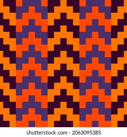 Seamless pattern. Oriental ornament. Chevrons background. Traditional architecture wallpaper. Ancient motif. Manji mosaic. Geometric digital paper. Ethnic textile print. Vector work.