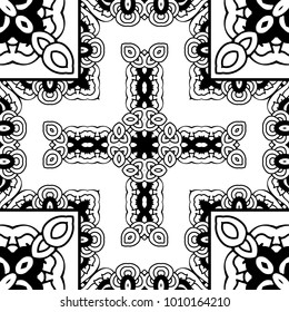 Seamless pattern of oriental ornament. Moroccan background. Lacy pattern.