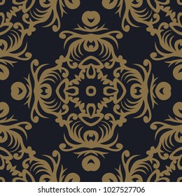 Seamless pattern oriental ornament. Textile print. Islamic vector design. Floral tiles.