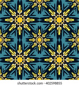 Seamless pattern in oriental style colorful ornamental background with mandala elements Islam Arabic Asian motifs