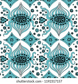 Seamless pattern oriental Style. Ethnic vector texture
