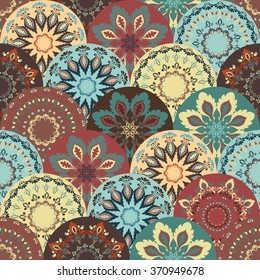 Seamless pattern in oriental style, flourish background