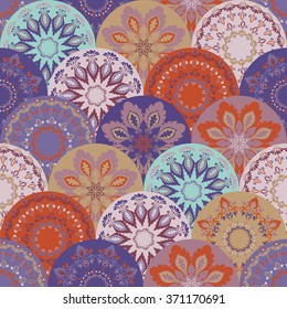 Seamless pattern in oriental style, flourish background