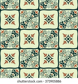 Seamless pattern in oriental style, flourish background